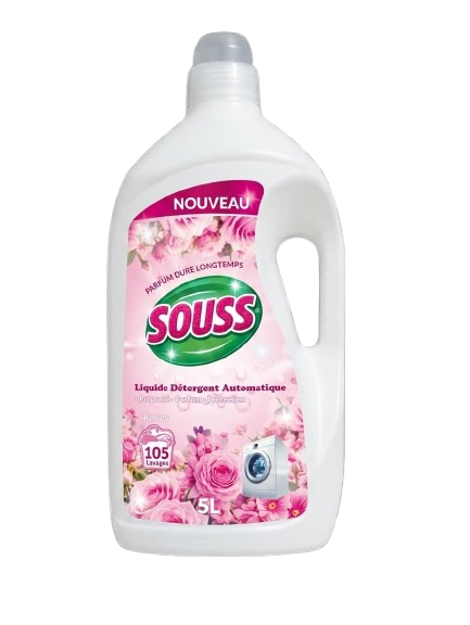 Liquide Détergent Automatique Souss Roses – 5L